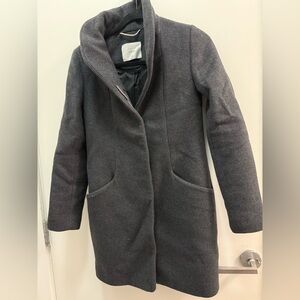 Aritzia Wilfred Cocoon Coat, Charcoal XXS